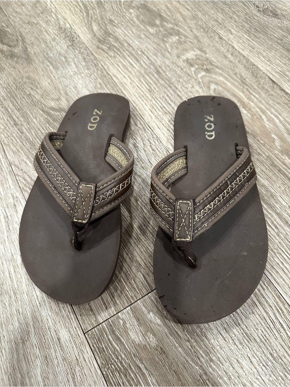 Izod Brown Boys' Flip Flops